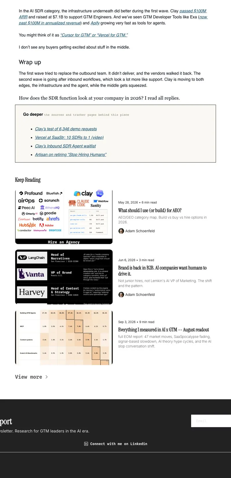 The end of a post before: a Go deeper box, Keep Reading with three older posts in mixed thumbnail styles, then a dark footer.